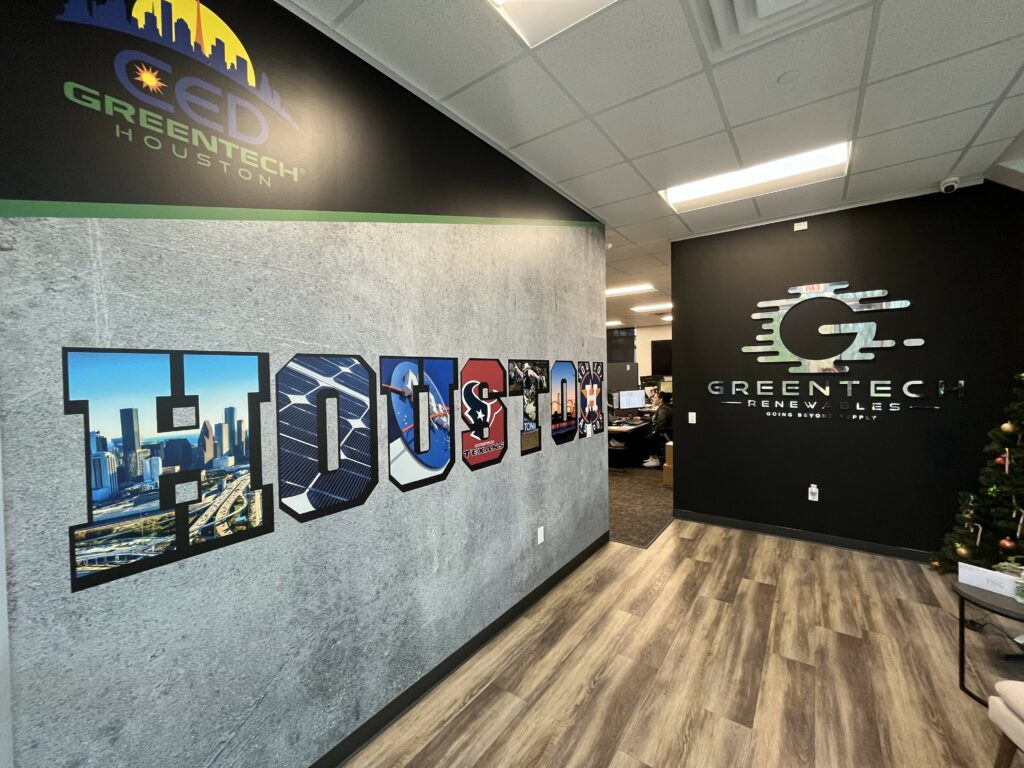 Custom business wall mural by Houston sign company